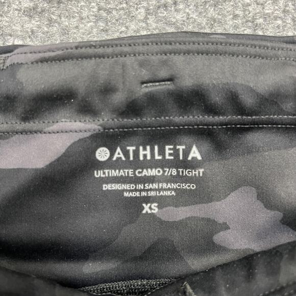 Athleta Leggings Womens XS Black Camo Ultimate 7/8 Tight High Rise Supersonic - Picture 7 of 14
